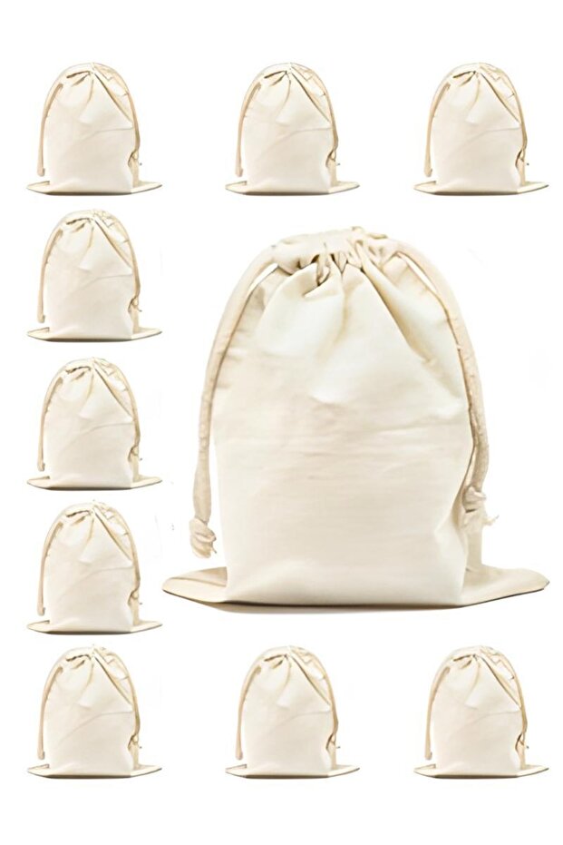 Pulses Vegetable Fruit Storage Bag 10 Pieces 20x30 Raw Cloth Pouch
