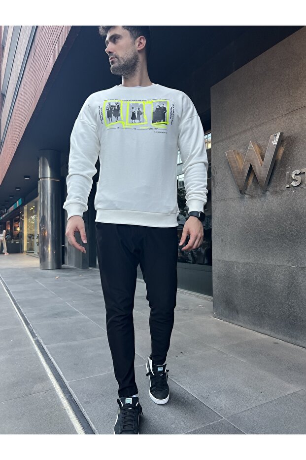 Baskılı Sweatshirt - 1
