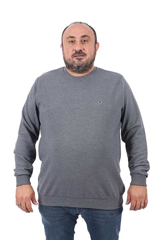 Gipeli Sweat Crew Neck Wreath 22713-أنثراسايت