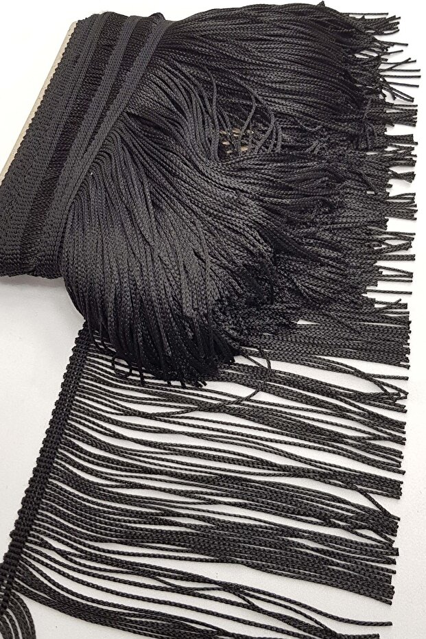 Black Imported Ribbon Tassel 15 Cm (1 Mt)