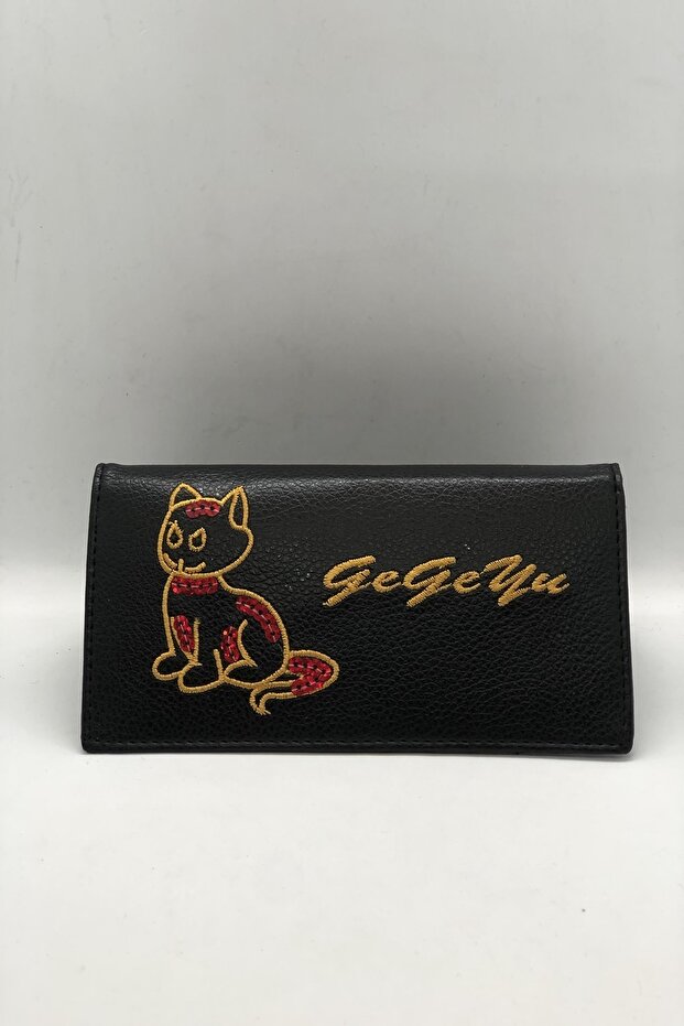 Kedi Işlemeli Bayan Cüzdanı - 1