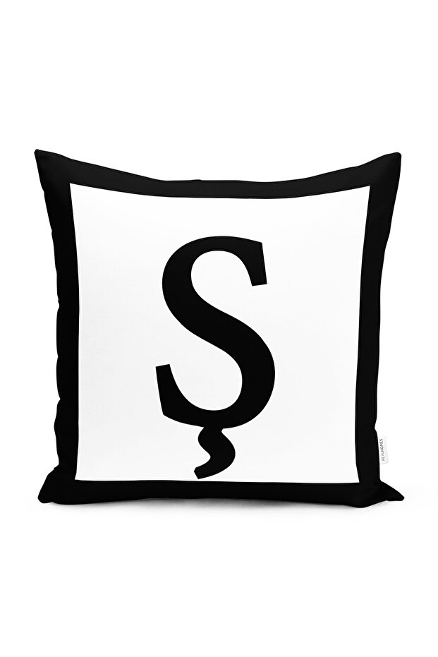 Special Design Digital Printed Pillow and Cushion Cover with Black and White Letter