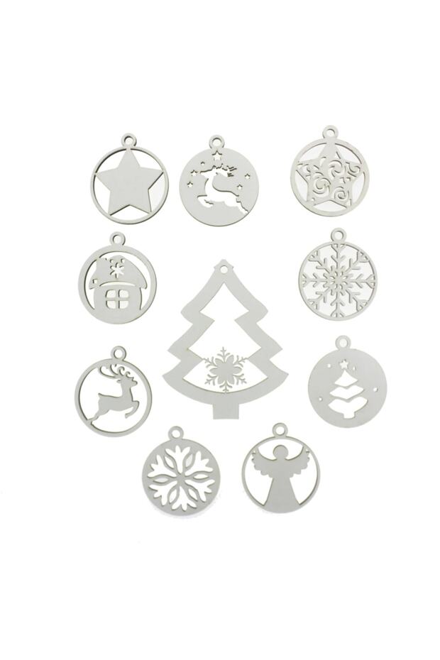 10 Pieces Mixed Wooden Ornament Decoration Christmas Tree Ornament