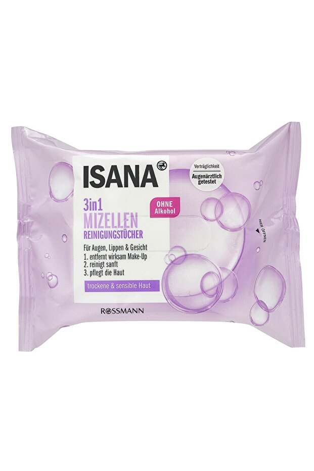 Yüz Temizleme Mendili 3'in1- Kuru Ve Hassas Ciltler Için 25'li - 1