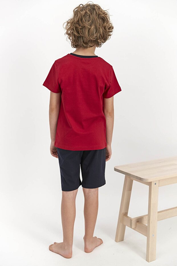 Boy's Bermuda Set Red - 4