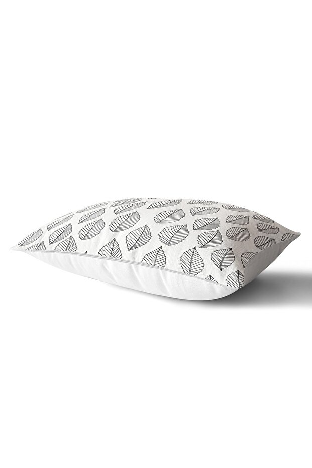 Special Design Leaf Patterned Digital Printed Rectangular Throw Pillow Cover - 2