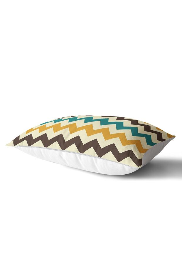 Modern Zigzag Pattern Digital Printed Decorative Rectangular Pillow Throw Pillow Cover - 2