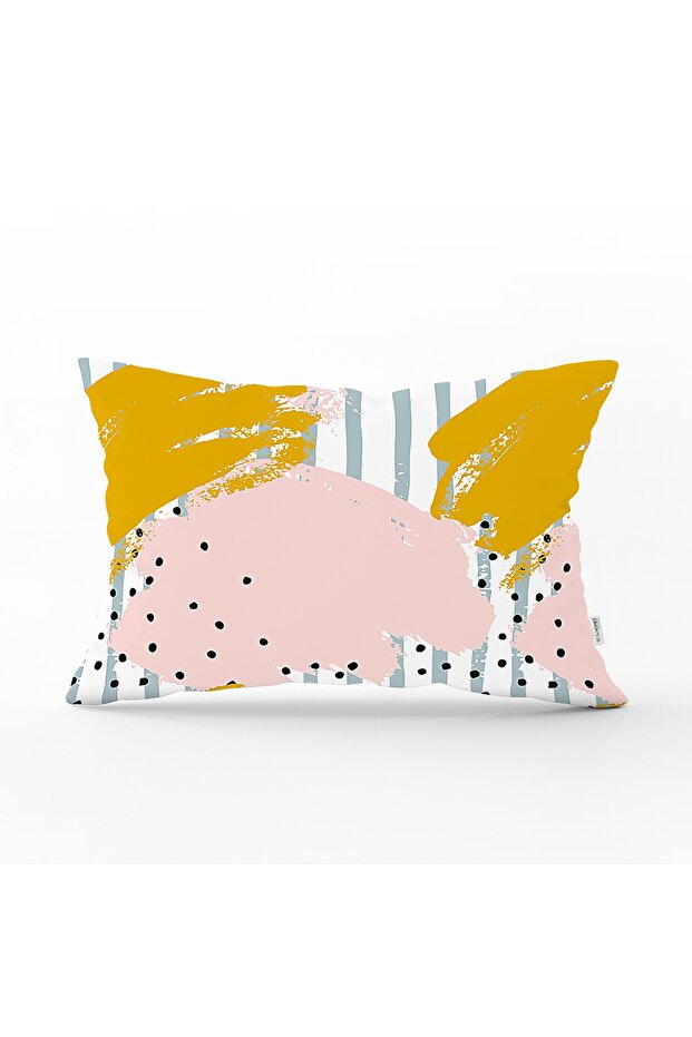 Abstract Water Painted Drawing Patterned Modern Rectangular Pillowcase - 1