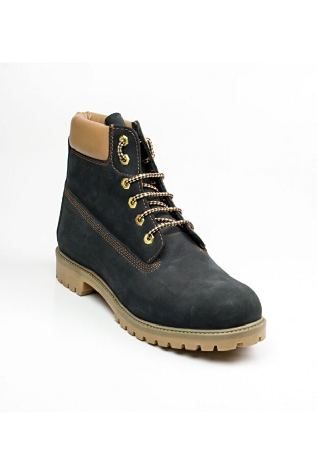 3507 Black Unisex Genuine Leather & Rubber Sole Waterproof Waterproof Boots