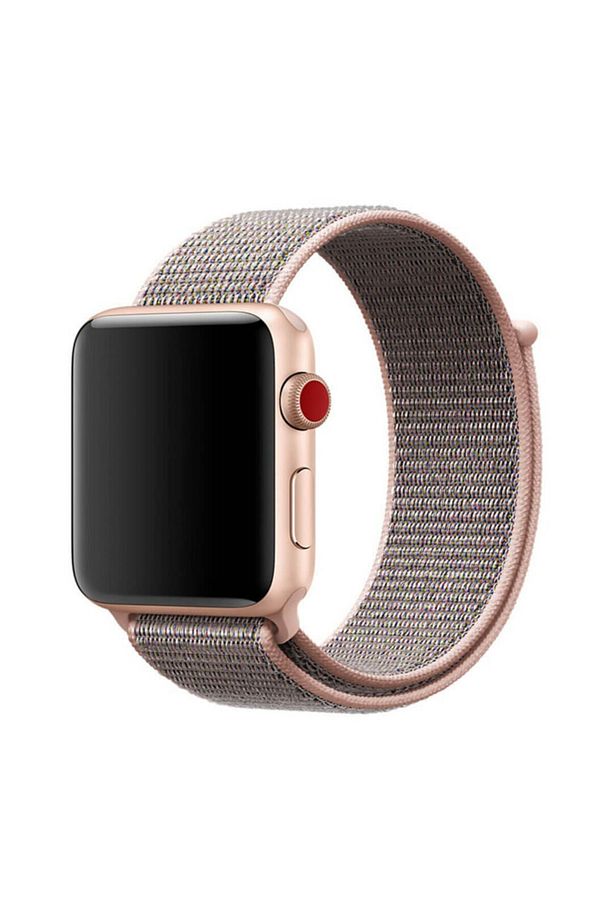 Spor Loop Kordon, Apple Watch SE/10/9/8/7/6/5/4/3 ile Uyumlu, 42mm-41mm-40mm-38mm, Kum Pembesi - 2