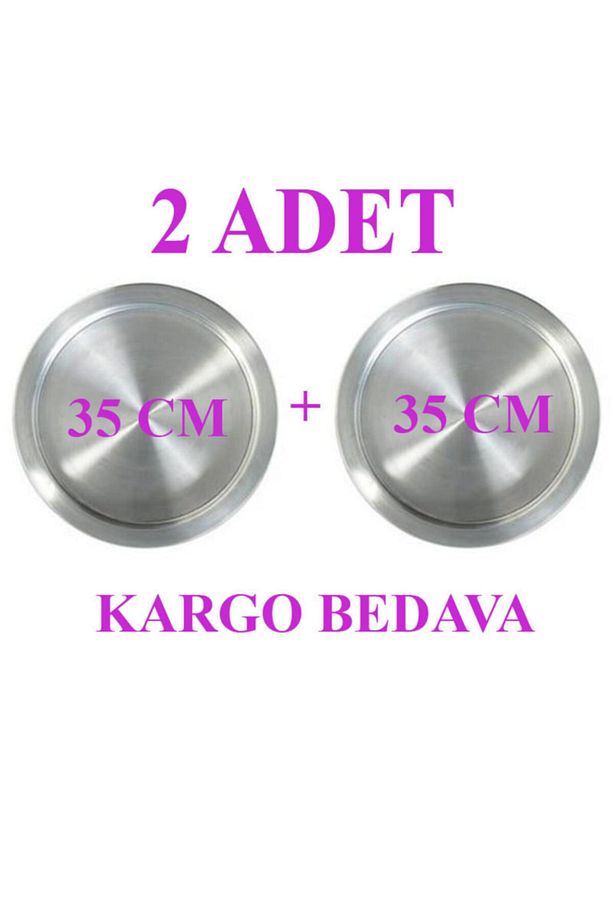 2 Adet 35 Cm Künefe Kadayıf Tabağı Tepsisi -taban 30cm - 1