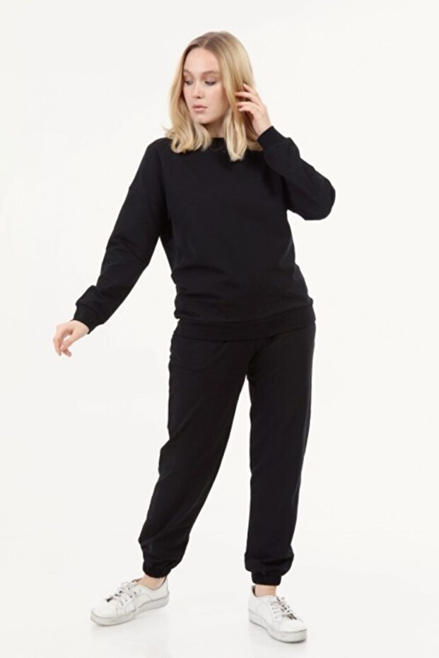 Kadın Siyah Eşofman Takımı - 1