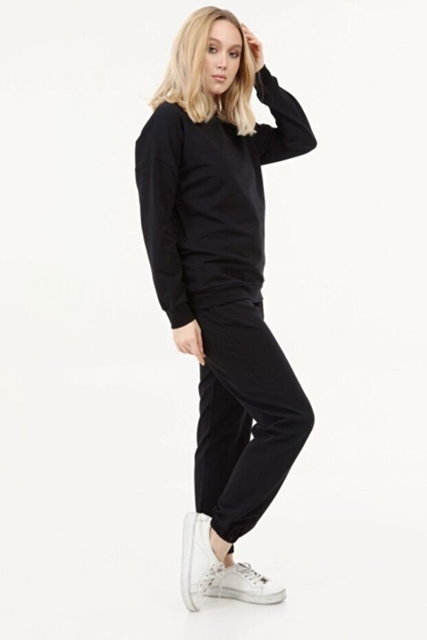 Kadın Siyah Eşofman Takımı - 5