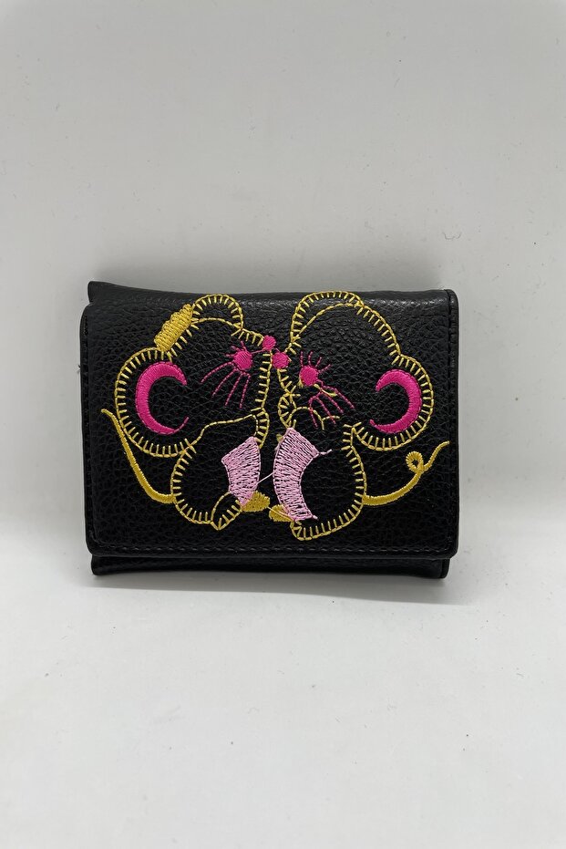 Mouse Işlemeli Bayan Cüzdanı - 1