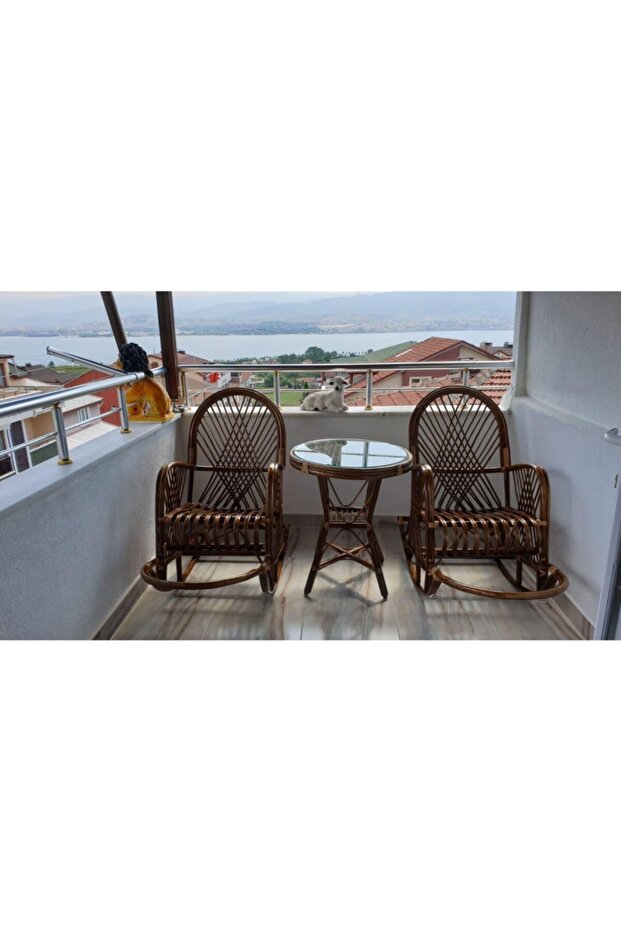 Bambu Sallanan Sandalye Takımı - 2