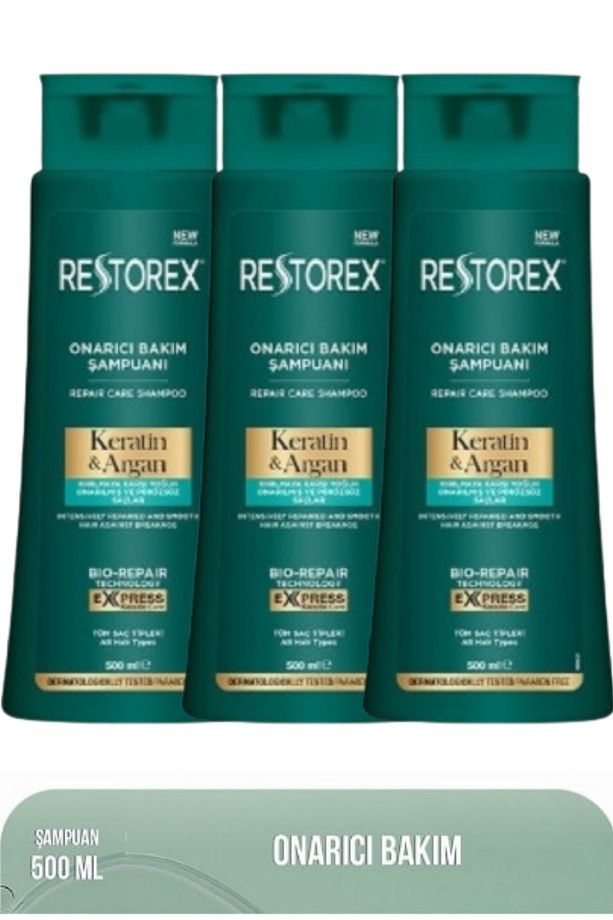 Keratin & Argan Şampuan 500 Ml 3 Adet - 1