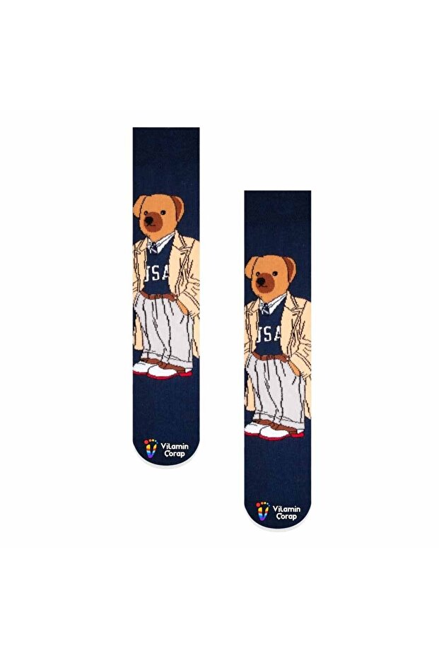 Teddy Bear Renkli Çorap - 1