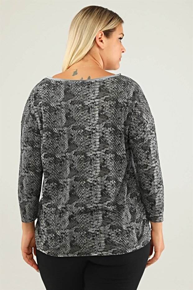Yılan Desen Basic Sweat-antrasit - 8