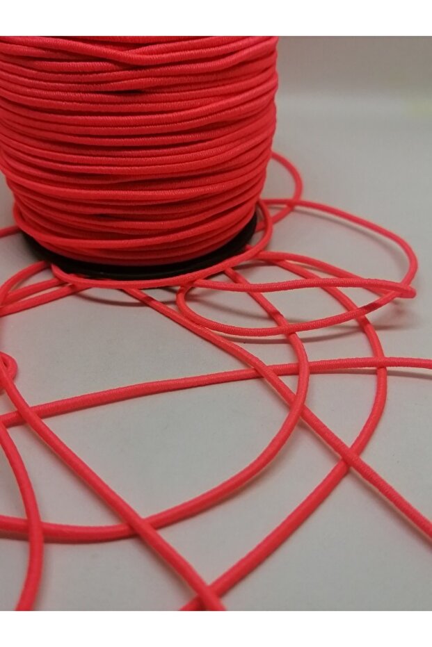 1.5 Mm Rubber Ip Neon Red Color 20 Meters