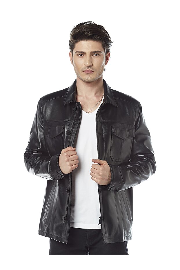 Frayne Siyah Deri Mont - 2