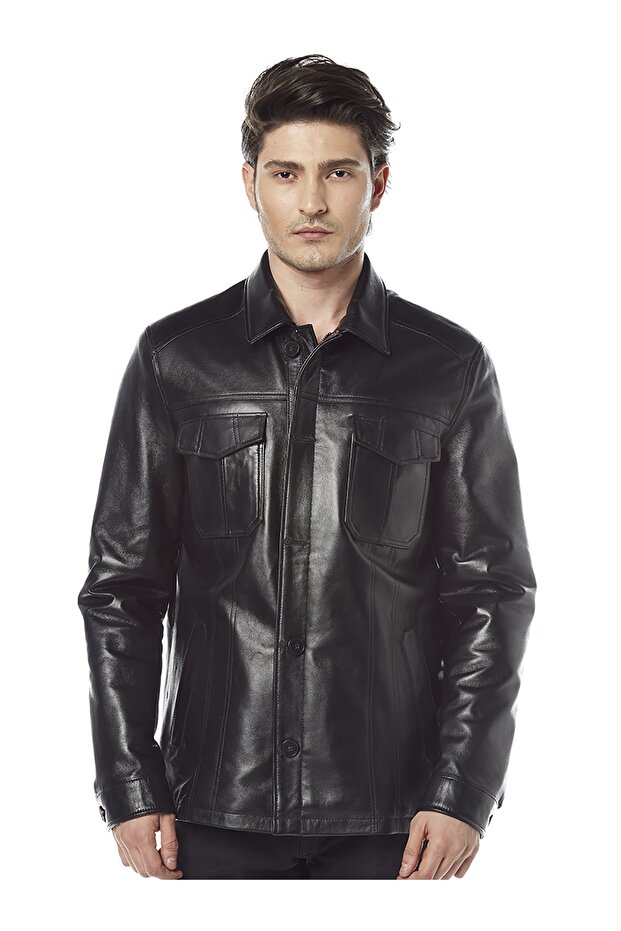 Frayne Siyah Deri Mont - 4