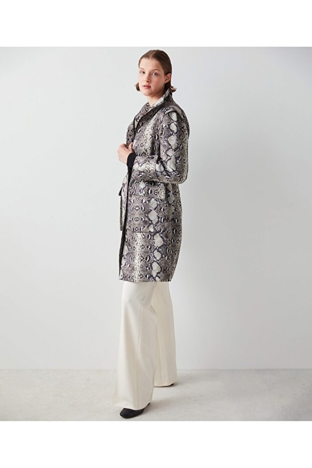 Yılan Desen Pardösü - 2