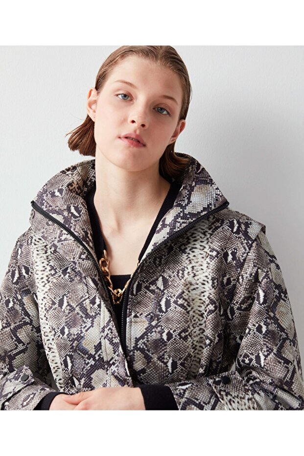 Yılan Desen Pardösü - 3