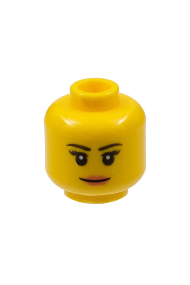 Original Accessory Custom Minifigure Minifigure Head Yellow Head Beautiful Young Woman