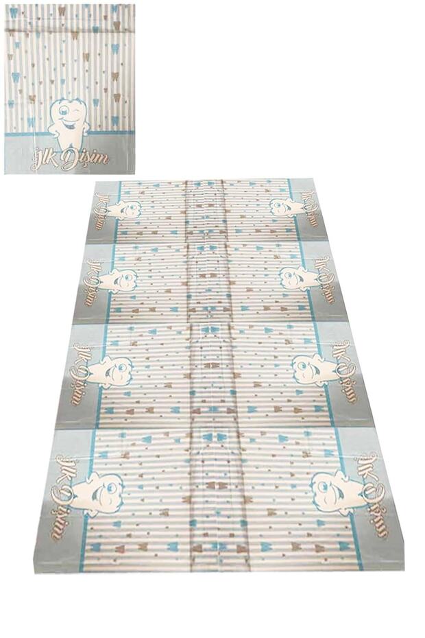 Tooth Wheat My First Tooth Blue Tablecloth Tooth Mevlit Men's Party Cloths 120x180cm