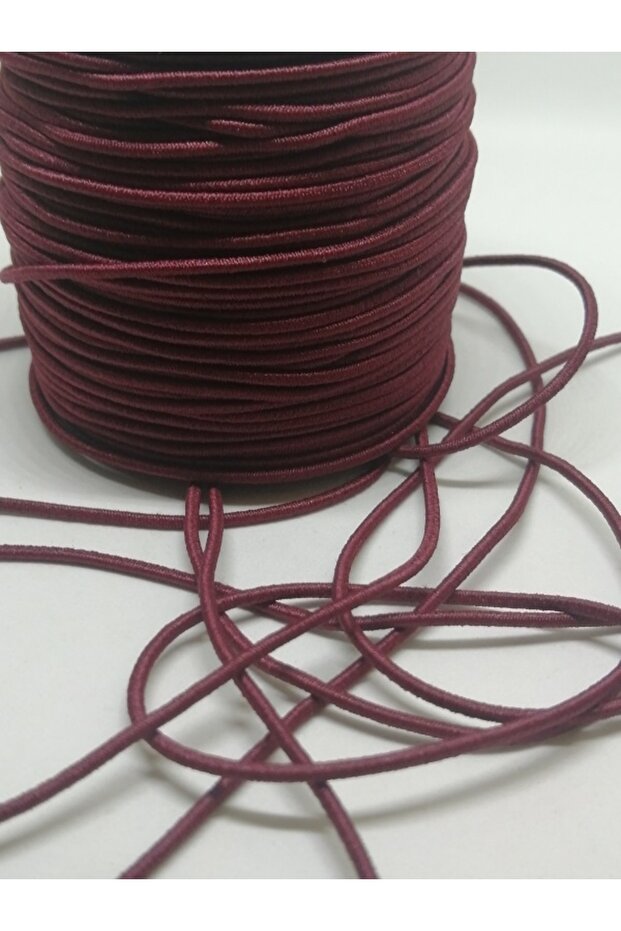1.5 Mm Rubber Rope Claret Red Color 20 Meters