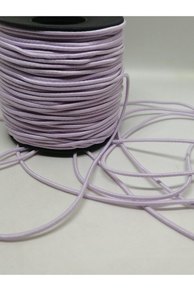 1.5 Mm Rubber Rope Lilac Color 20 Meters