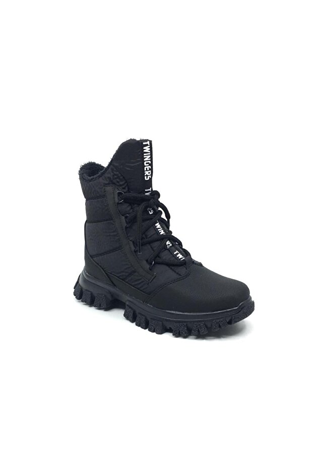 Children's Zippered Winter Comfortable Water & Cold Resistant Daily Woolen Boots 26-35