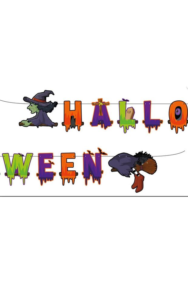 Halloween Banner Cadılar Bayramı Banner Yazı 2.7 M - 1