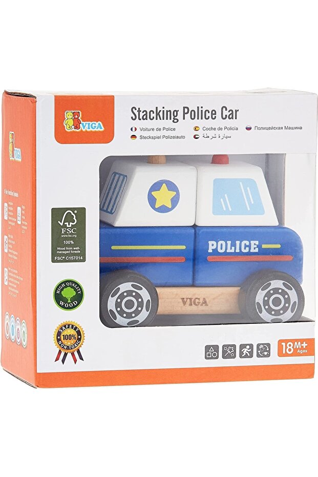 Wooden Blocks Police Car