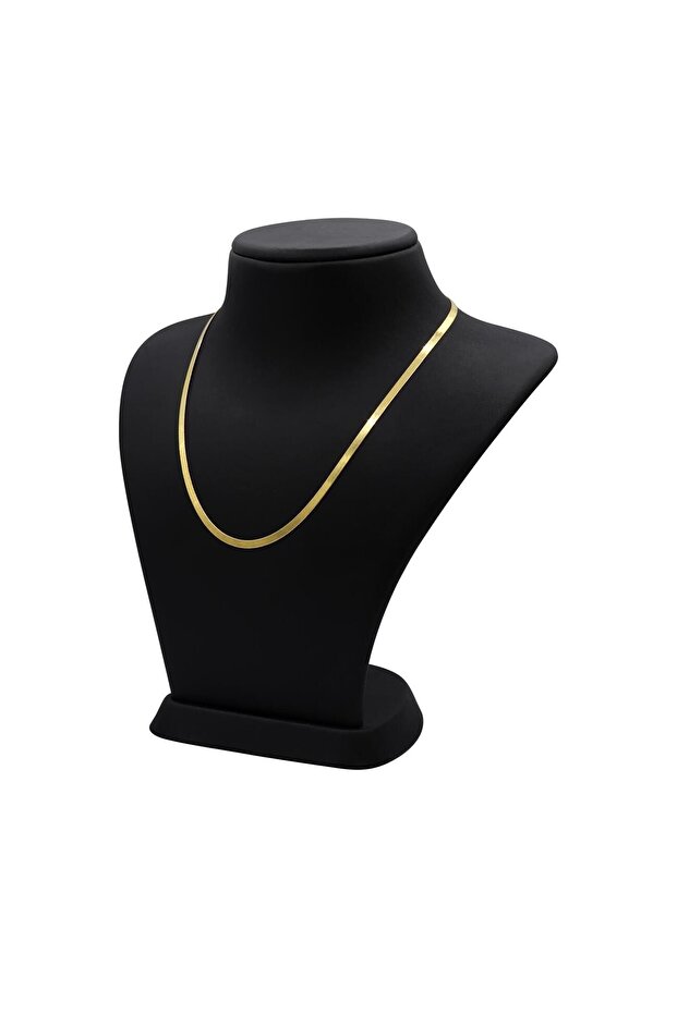 Yassı Italyan Çelik Kolye - 1