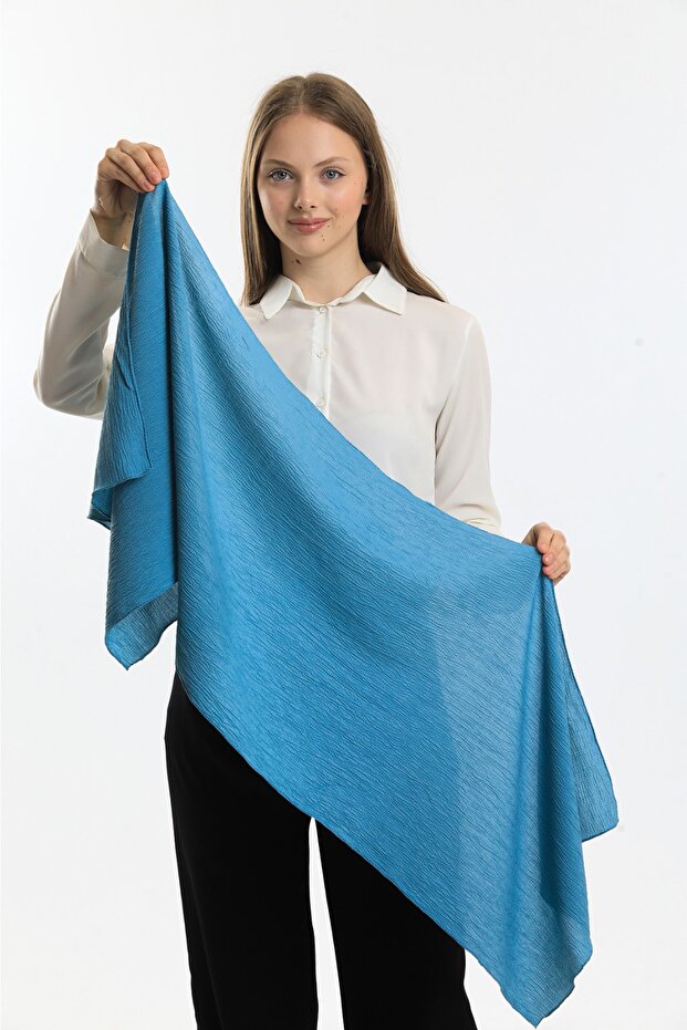 Soft Cazz Scarf (Average 42x150 Cm - Narrow Size, Not Shawl!!! )Soft Blue