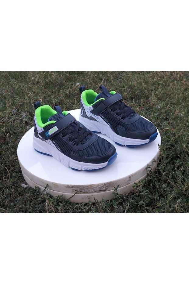 Navy Blue - Kafkaslar Full Orthopedic Breathable Girl's Boy's Sneakers