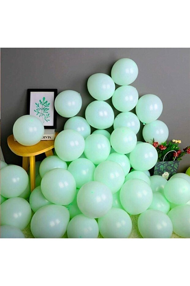 Green Water Mint Macaron Balloon - 30 Pieces