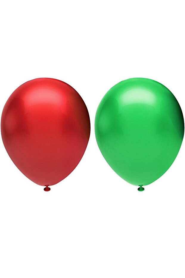 Metallic Balloon Set 50 Pieces (Red, Dark Green)