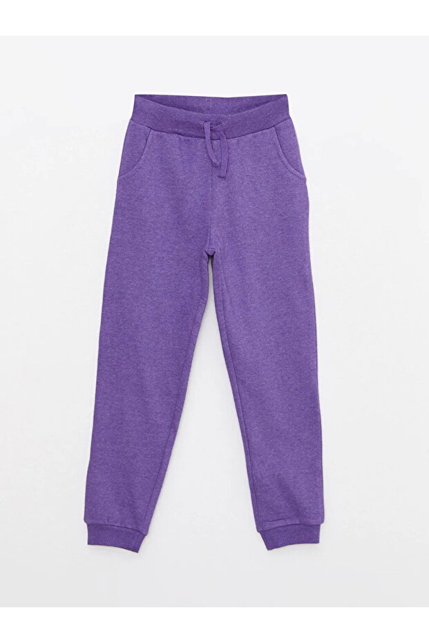 Beli Lastikli Basic Kız Çocuk Jogger Eşofman Altı - 1