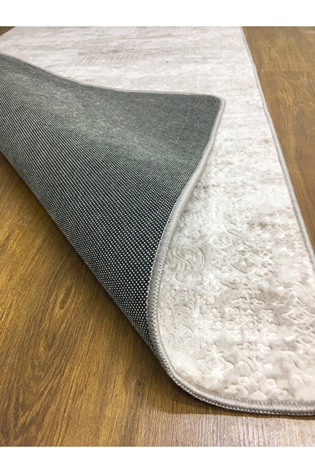 Nova Mink Cutting Runner Non-Slip Base Washable Soft Solid Color Patterned Carpet - 3