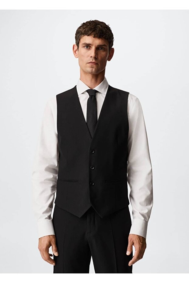 Super Slim Fit Yelek - 1