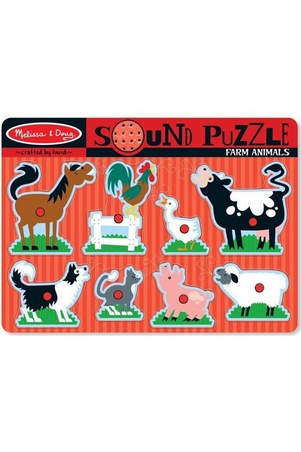Ahşap Sesli Puzzle - Çiftlik Hayvanları - 1