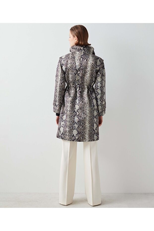 Yılan Desen Pardösü - 5