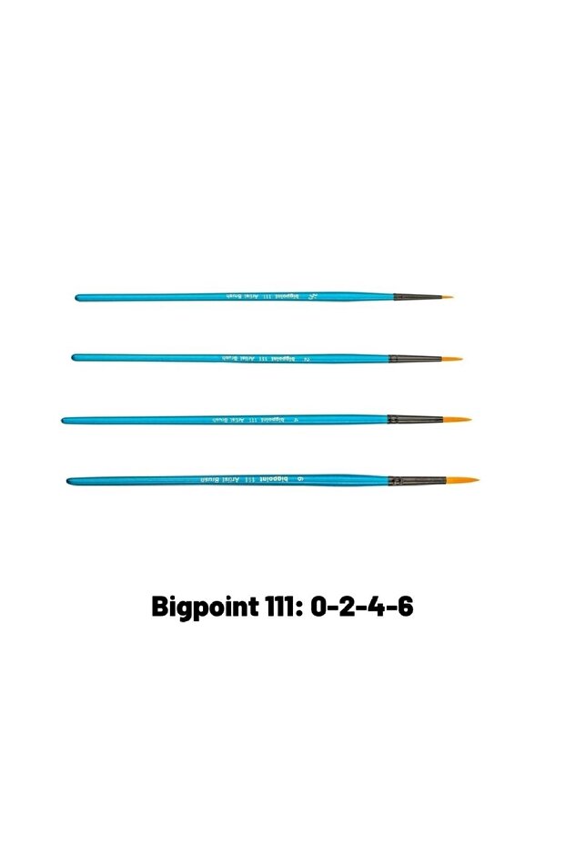 111 Series Golden Synthetic Bristle Round Brush Set of 4 0-2-4-6