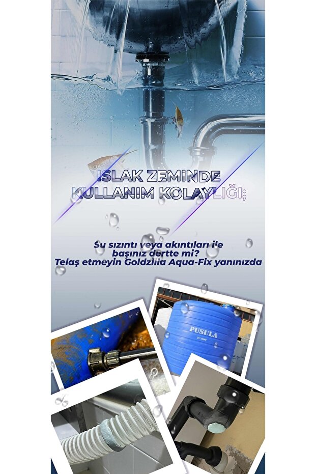 Aquafix Havuz Kaçak Su Altı Tamir Onarım Yapıştırıcı Epoksi Kaynak Macun 57 Gr (dolgu , Yapıştırma) - 7