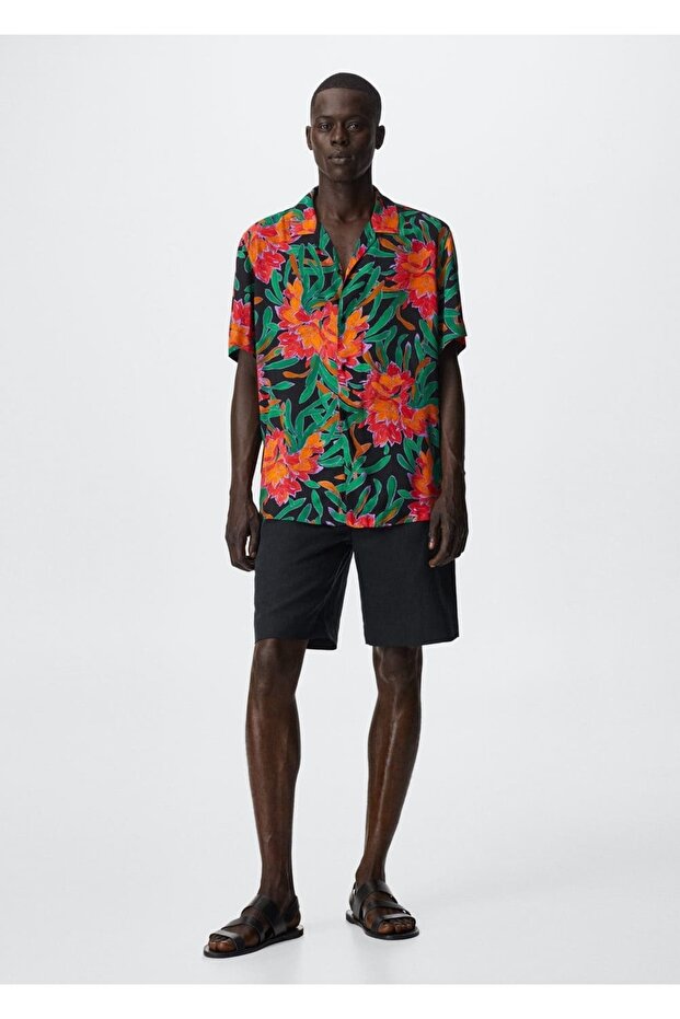 Dökümlü Desenli Gömlek - 2