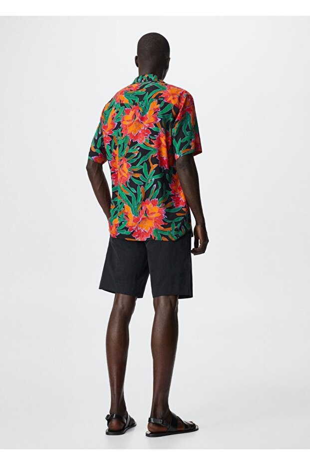 Dökümlü Desenli Gömlek - 4