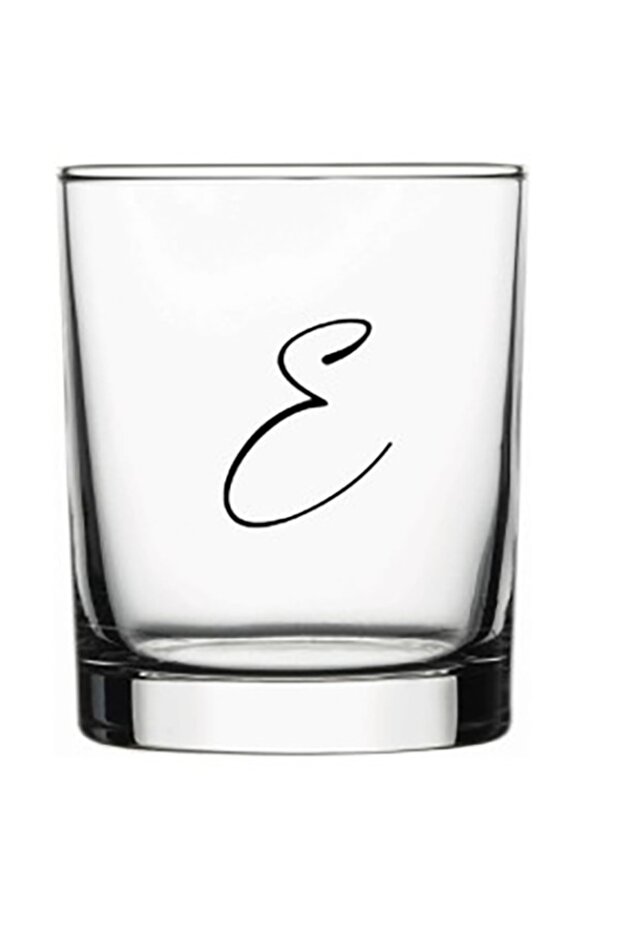 Letter E Whiskey Glass Letter