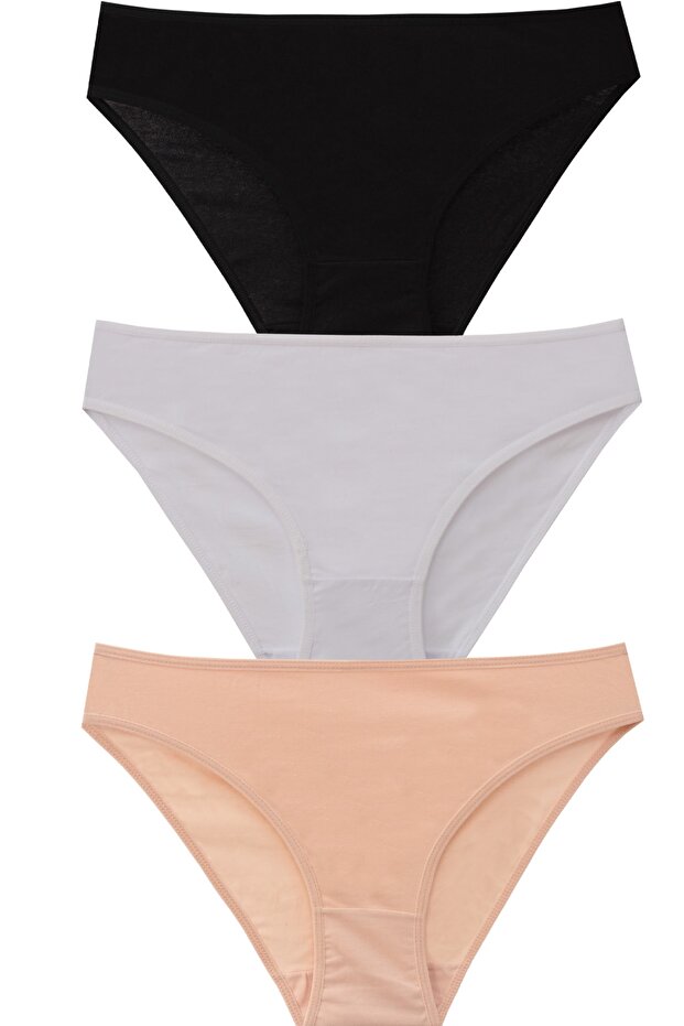Pamuklu Basic Külot 3'lü Paket - 1